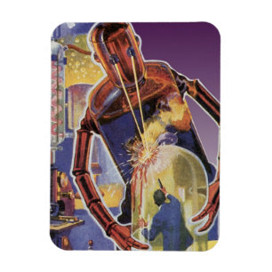 Magnet Flexible Robot de science-fiction vintage avec des yeux à f