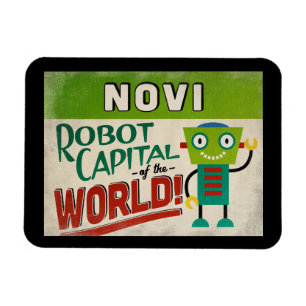 Magnet Flexible Robot Novi Michigan - Vintage amusant
