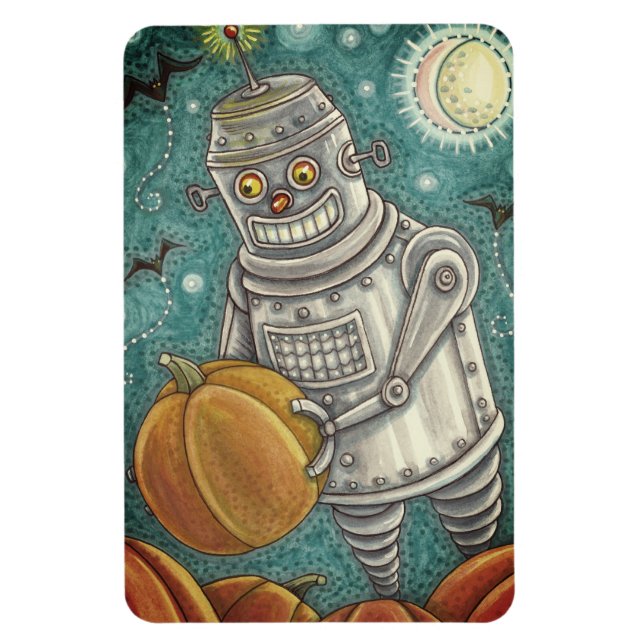 MAGNET FLEXIBLE ROBOT PICER CITROUILLES, HALLOWEEN HOMME MÉCANIQUE (Vertical)