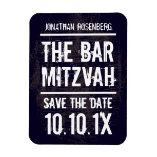 Magnet Flexible Rock Band Bar Mitzvah Enregistrer l'aimant de date