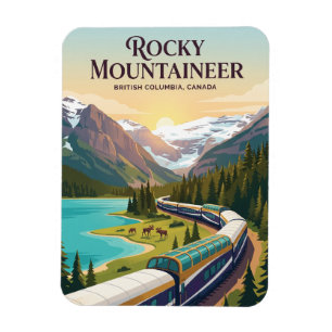 Magnet Flexible Rocky Mountaineer (Rocheuses canadiennes) Canada