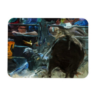 Magnet Flexible Rodeo Bull Ride Mettre fin à l'impressionnisme Abs