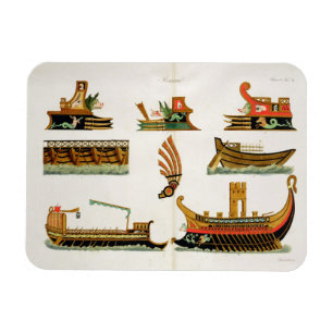 Magnet Flexible Roman Ships with details of figureheads, plate 23,