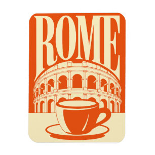 Magnet Flexible Rome Minimaliste Italie Colisée Voyage Art
