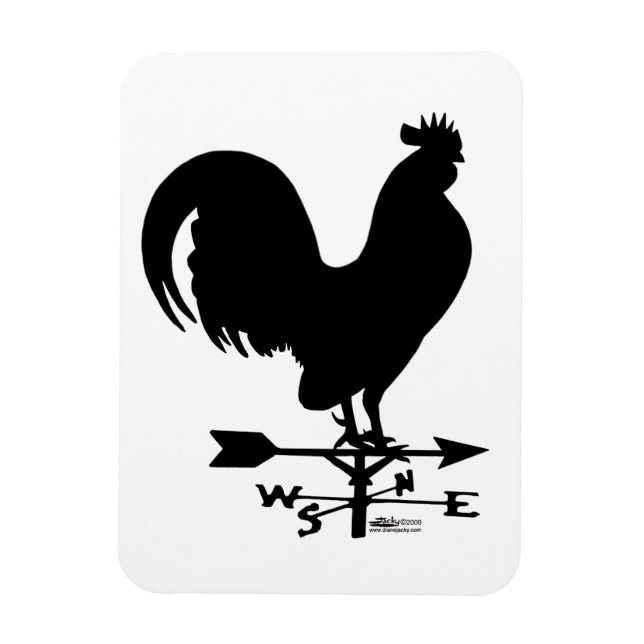 Magnet Flexible Rooster de Weathervane (Vertical)