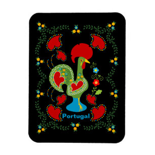 Magnet Flexible Rooster portugais de la chance en vert