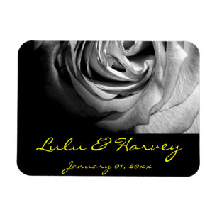 Magnet Flexible Rose noire et blanche