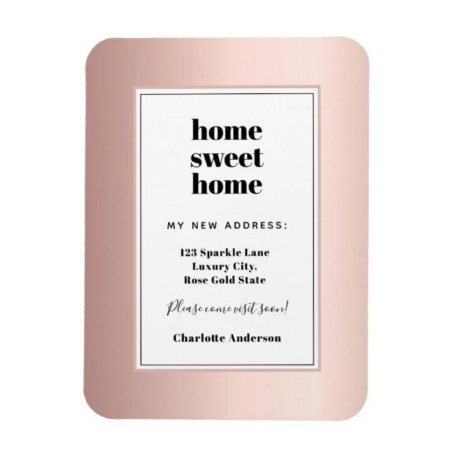 Magnet Flexible Rose or moderne minimaliste maison douce maison mo (Vertical)