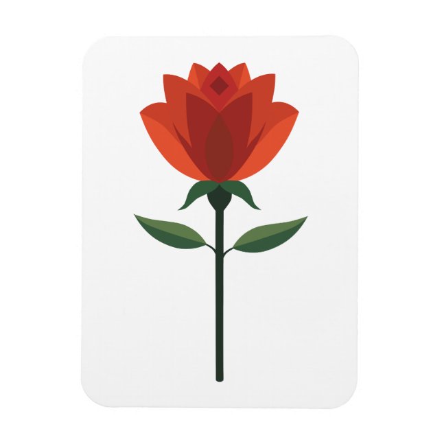 Magnet Flexible Rose rouge intemporelle (Vertical)