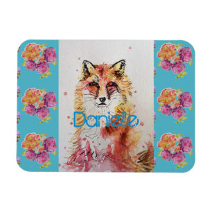 Magnet Flexible Rose Turquoise de l'animal Red Fox