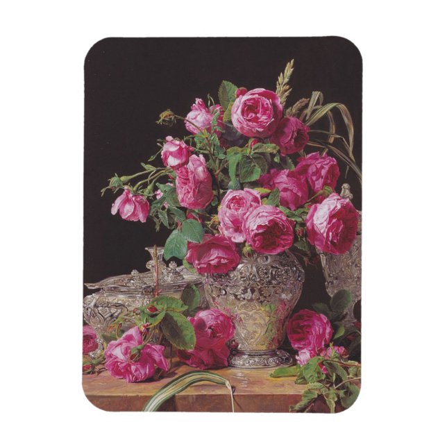 Magnet Flexible Roses roses (par Ferdinand Georg Waldmüller) (Vertical)