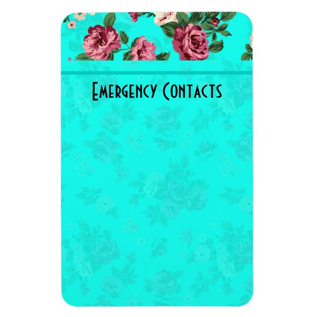 Magnet Flexible Roses rouges et blanches rustiques Arrière - plan  (Vertical)