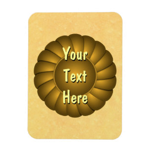 Magnet Flexible Rosette de ruban jaune pour personnaliser