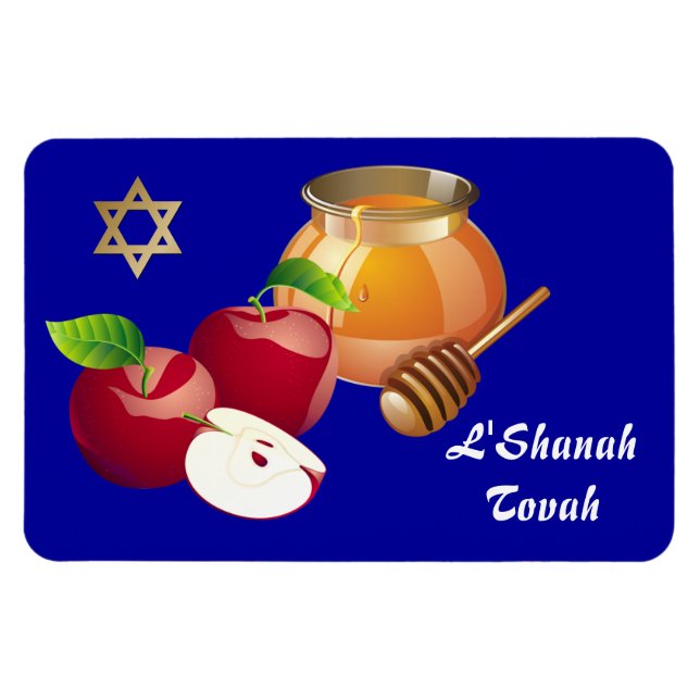 Magnet Flexible Rosh Hashanah | Cadeau du Nouvel An juif (Horizontal)