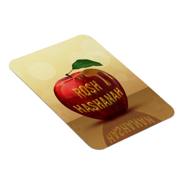 Magnet Flexible Rosh Hashanah Juif Nouvel An Honey Apple (Côté Droit)