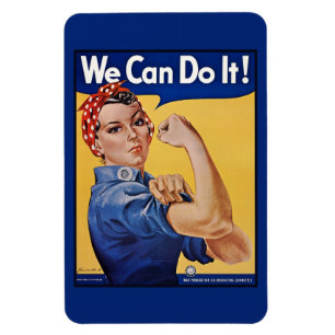 Magnet Flexible Rosie le Riveter Des femmes fortes dans la main-d'