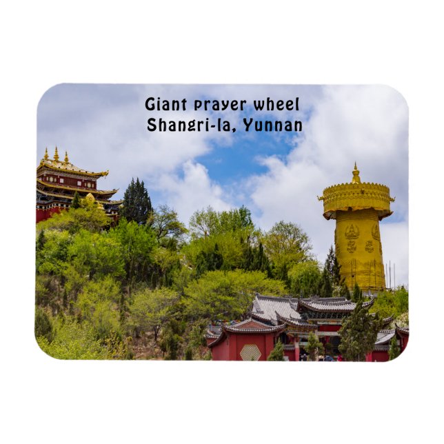 Magnet Flexible Roue de prière tibétaine géante à Shangri-la - Yun (Horizontal)