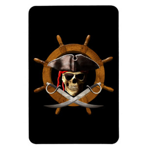 Magnet Flexible Roue jolly roger pirate