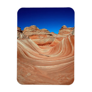 Magnet Flexible Rouge, beige et jaune strié au vent et