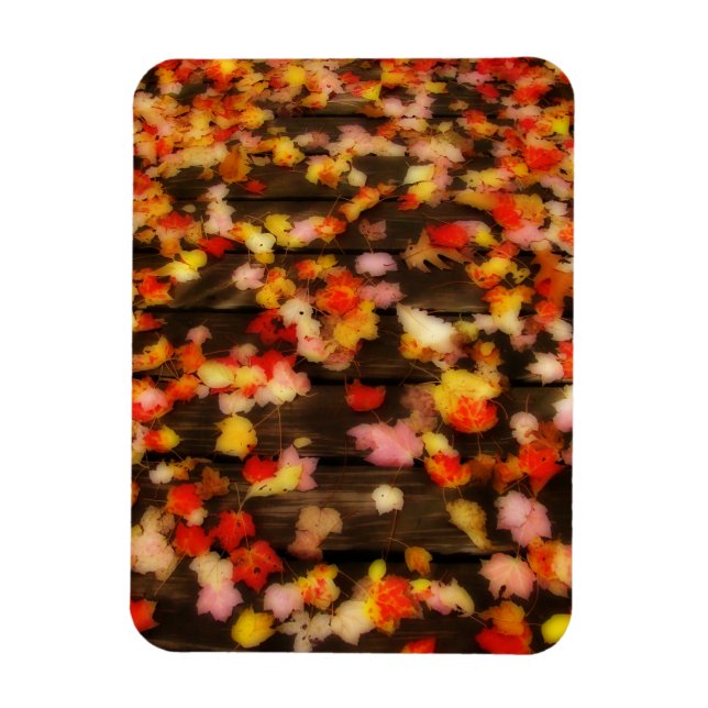 Magnet Flexible Rouge clair Jaune d'automne Maple Feuilles (Vertical)