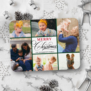 Magnet Flexible Rouge moderne Élégant Script photo Collage minimal