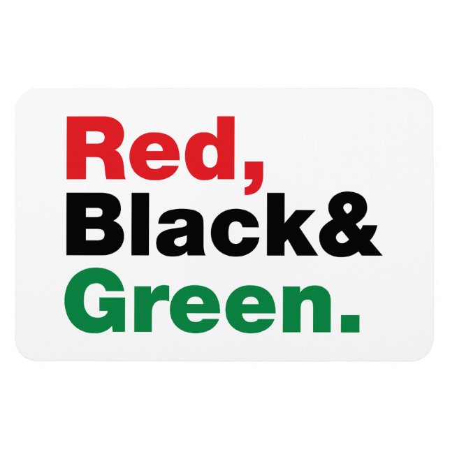 Magnet Flexible Rouge, Noir et Vert. (Horizontal)