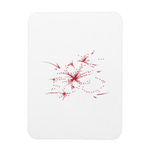 Magnet Flexible Rouge orangé, Cyan et point Magenta