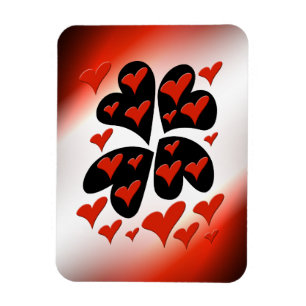 Magnet Flexible Rouge sur l'aimant de coeur noir