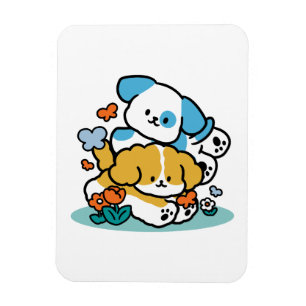 Magnet Flexible Rouler En Mai Comme De Joyeux Pups - Mignonne Chie