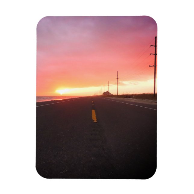 Magnet Flexible Route vers le coucher du soleil (Vertical)