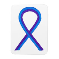 Ruban de sensibilisation au violet et au bleu Magn