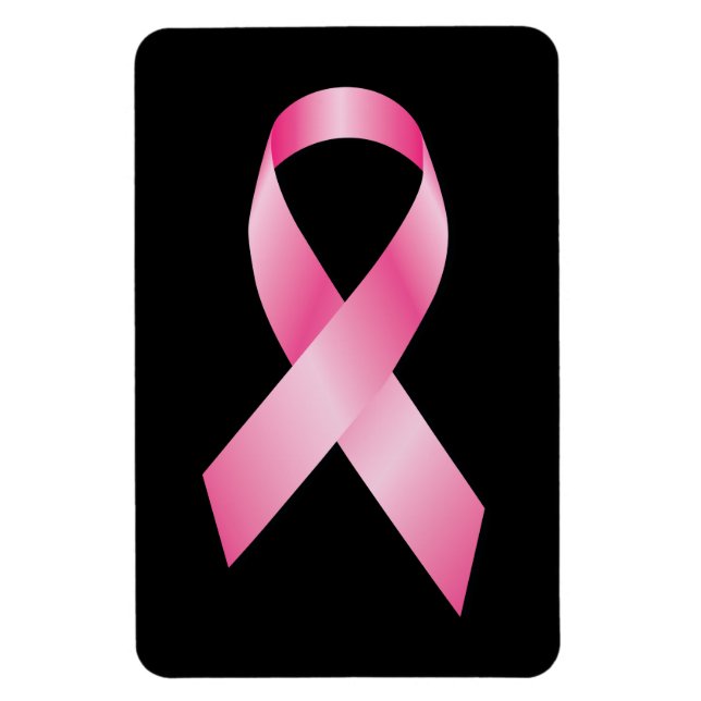 Magnet Flexible Ruban rose - Sensibilisation au cancer du sein (Vertical)