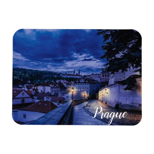 Magnet Flexible Rue du soir à Prague (Horizontal)