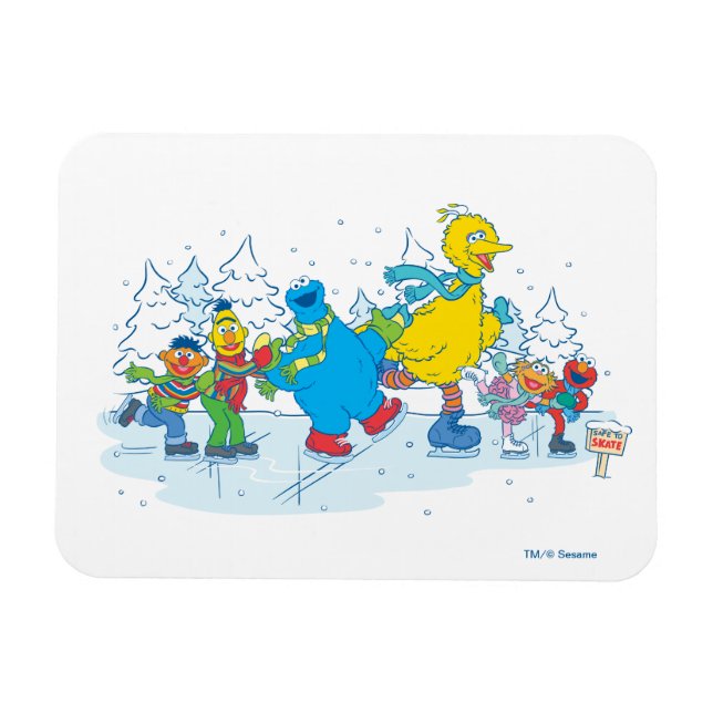 Magnet Flexible Rue Sésame | Amis du patinage sur glace (Horizontal)