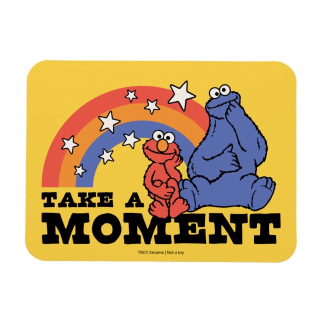 Magnet Flexible Rue Sésame | Elmo & Cookie Take a Moment (Horizontal)