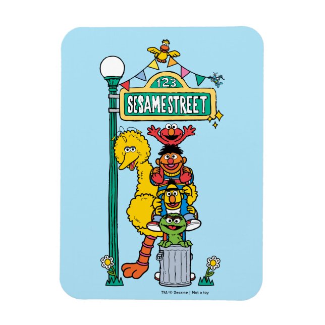Magnet Flexible Rue Sésame | Sous l'enseigne de la rue Sésame (Vertical)