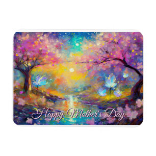 Magnet Flexible Ruée de Cerisiers en Fleur pour la Fête des Mères