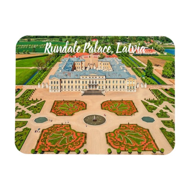 Magnet Flexible Rundāle Palace Lettonie stylisé (Horizontal)