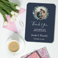 Russe aquarelle feuille photo Merci mariage