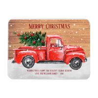 Russe Joyeux Arbre de Noël Camion Rouge Vintage