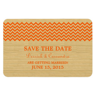Magnet Flexible Rustic Chevron Enregistrer l'aimant de la date, or