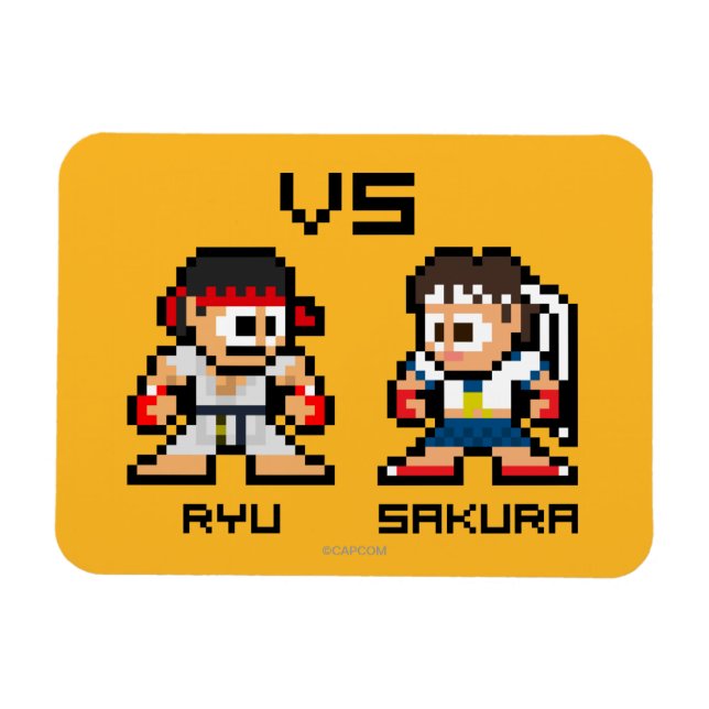 Magnet Flexible Ryu VS Sakura 8 bits (Horizontal)