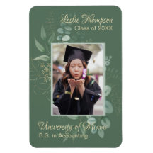 Sage foncé Vert Botanique Gardienne de graduation