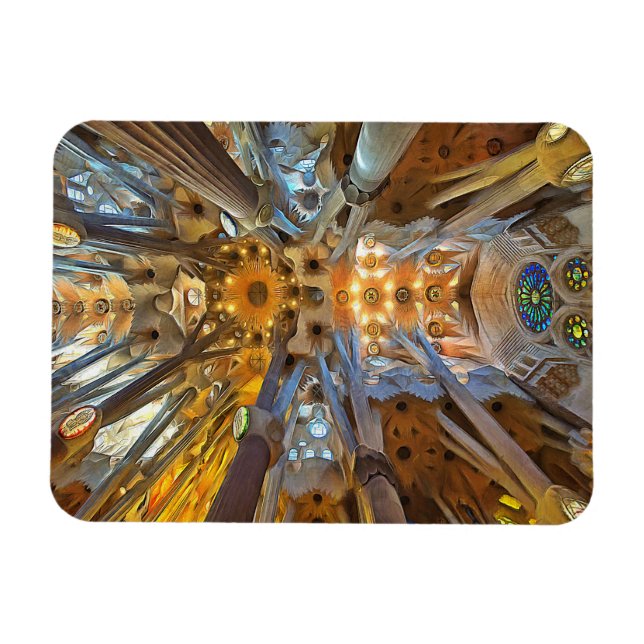 Magnet Flexible Sagrada Familia. Intérieur. Vue 20. (Horizontal)