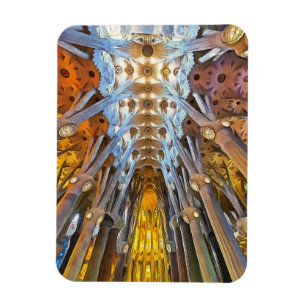 Magnet Flexible Sagrada Familia. Intérieur. Vue 21.