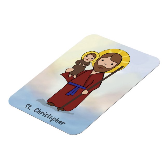 Magnet Flexible Saint Christopher Fête Saint (Côté Gauche)