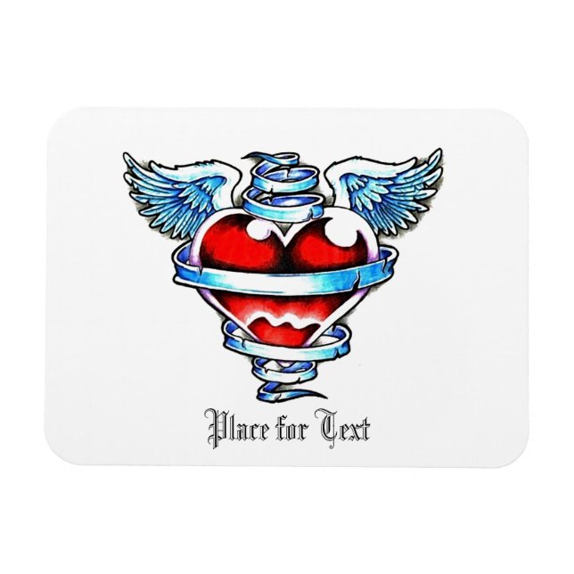 Magnet Flexible Saint-Coeur cool avec Ange (Horizontal)