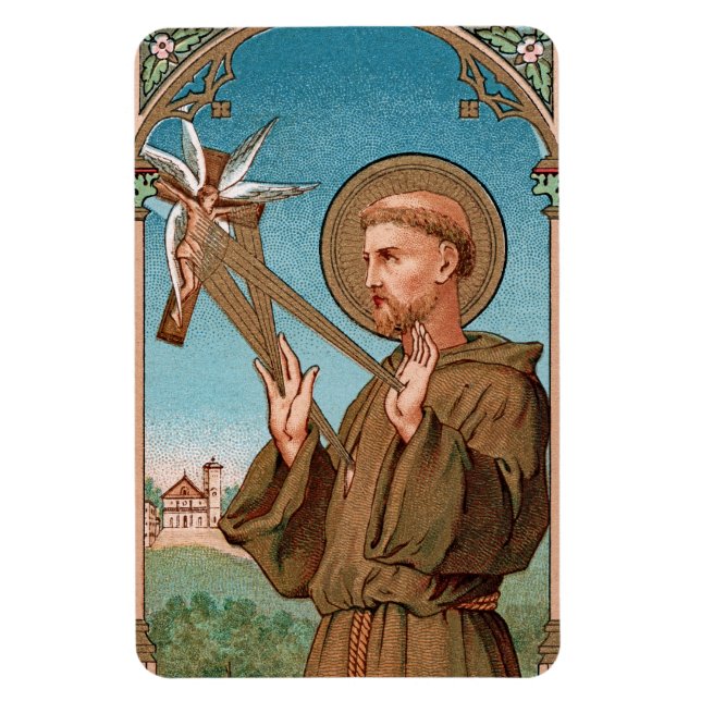 Magnet Flexible Saint François d'Assise, Pater Seraphicus (SAU 040 (Vertical)