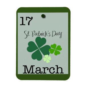Magnet Flexible Saint Patrick's Day 17 mars 2023 Rappel