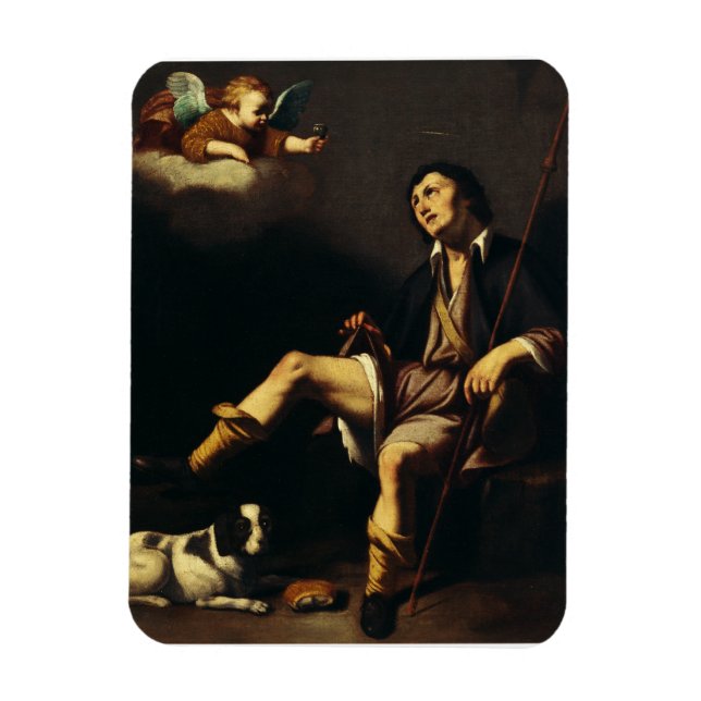 Magnet Flexible Saint Roch et l'Ange par Guy François (Vertical)